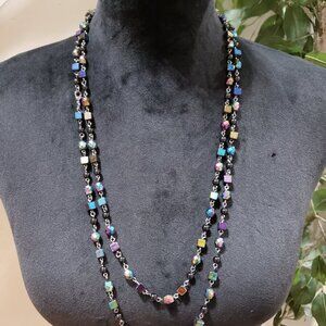 Premier Designs Women Double Strand Multi Abby Aurora Borealis Beaded Necklace